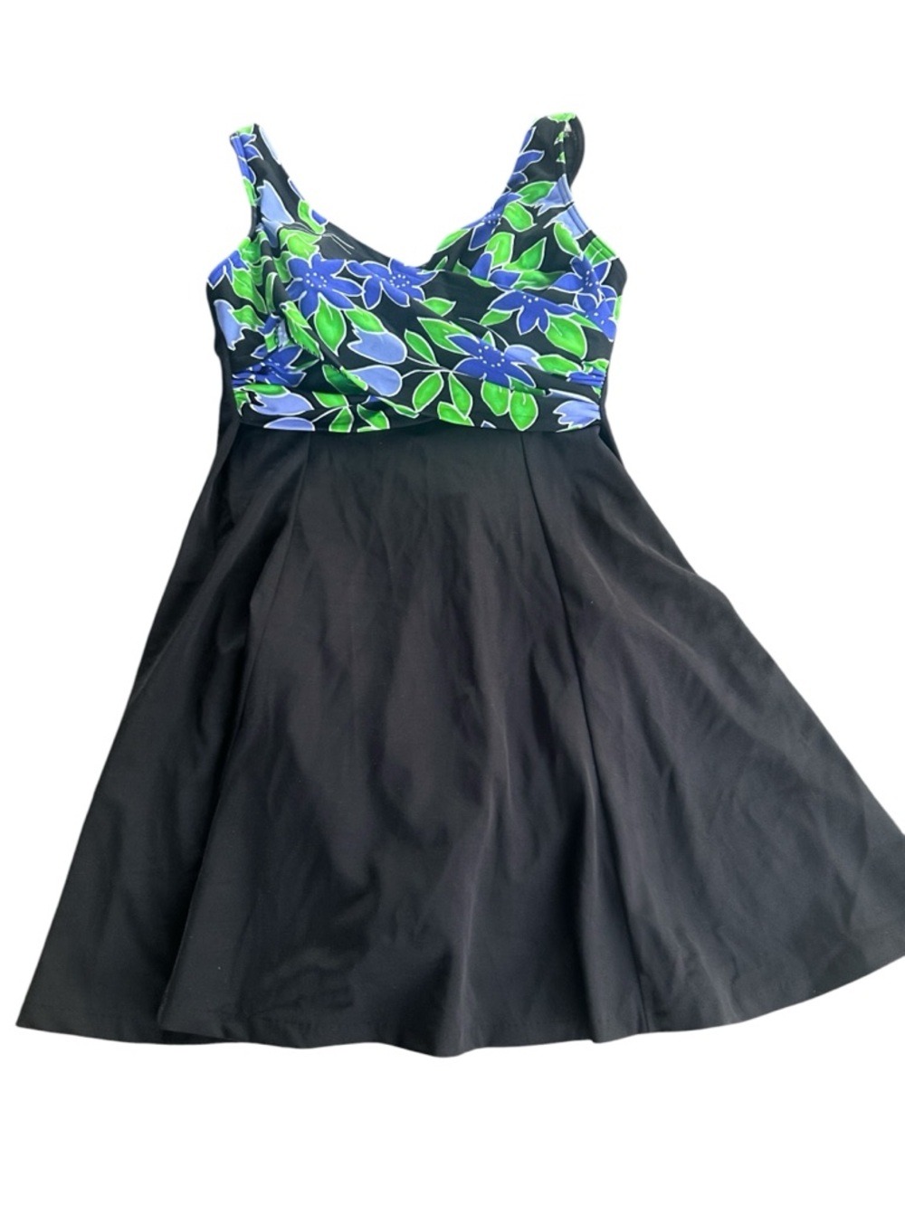 It Figures stunning one piece swim dress bathing suit ladies size 8 retro floral